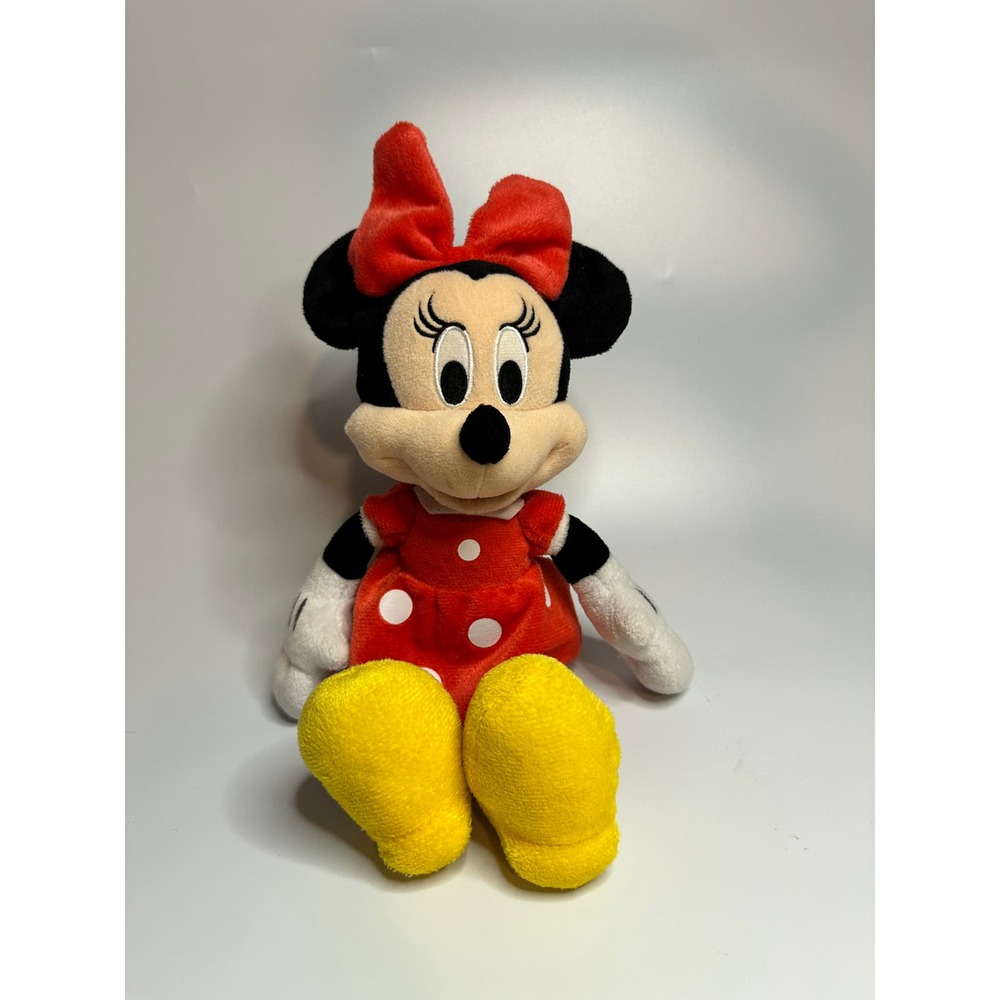 Disney Minnie Mouse Red Polka Dot Dress and Yellow Bow 10" Plush